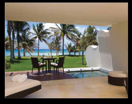 jacuzzis and terraces overlooking the ocean and