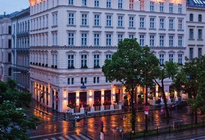 Travel & Accommodation 11) The Ring Hotel Vienna***** 12) The Ritz-Carlton Vienna***** This upscale hotel is located directly at e famous Ringstrae and approx. a 10-minute walk from Hofburg Palace.