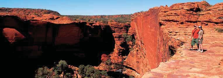 Kings Canyon KINGS CANYON Travel 300 kilometres north east of Uluru into Watarrka National Park and you ll find some of the most striking scenery in Central Australia.