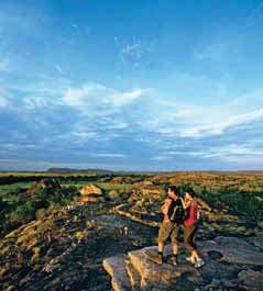 Continue to Kakadu National Park and visit the Bowali Visitor Centre. Enjoy a guided walk to view ancient rock art and then to the top of Ubirr for magnificent views.