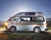 Campervan Hire Britz Australia Campervan Rentals HI-TOP Manual transmission Air-conditioned driver s cabin Large double and single bed Gas stove Microwave Refrigerator Fold out table VOYAGER