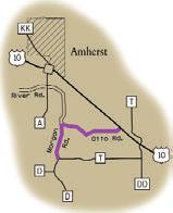 7 miles This scenic route south of Amerst passes through hilly, rugged terrain, forests and