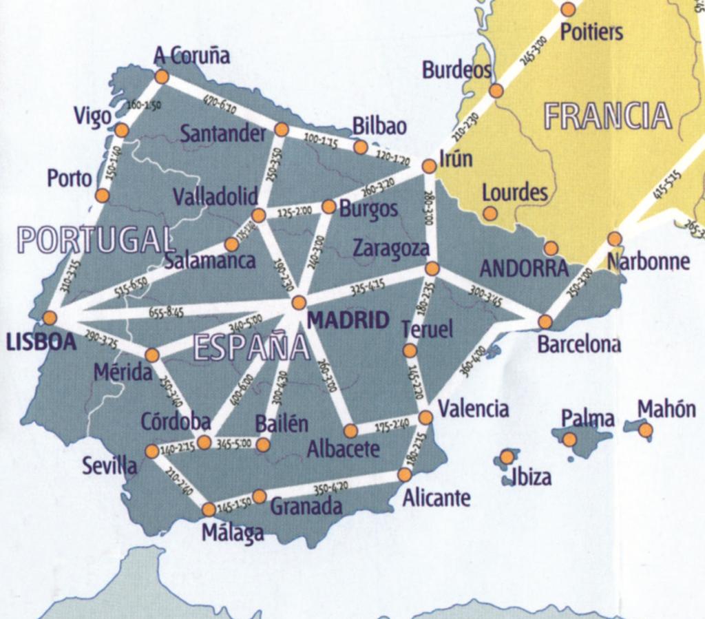 Map of Spain and Portugal Facts about Spain: Country Size: 506,000 square meters (Spain is the second