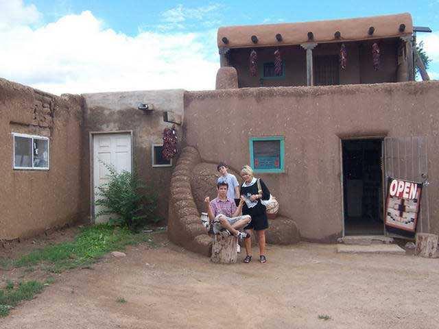 Connor, Austin and Ruth at Taos Pueblo Austin, Glenn and Connor at