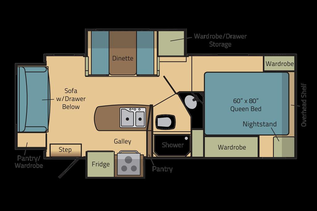 Specifications Sleeping Floor Length 11 Exterior Width 102 Overall Length 19 8 Exterior Height 118