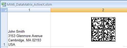Open MW6_DataMatrix_ActiveX.accdb, select "Sample DataMatrix_ActiveX Report".