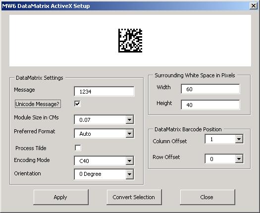 22 MW6 DataMatrix ActiveX Manual 3. Click on "Run". 4.