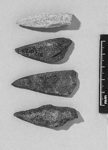Archaeological specimens from Captain Cooks Landing Place (BB4) and Bass Point (BP).