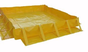 One piece construction provides total containment for spills. Available in many sizes.