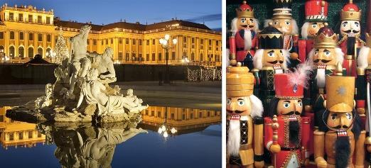you wish, you may join an optional excursion to the opulent Schönbrunn Palace, the summer retreat of the Hapsburg dynasty, and visit Vienna s most famous Christmas market, located in front of the