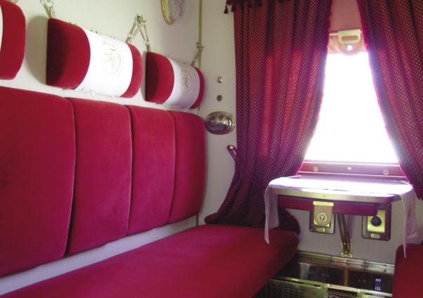 Categories of travel on-board Standard Superior Plus Category has two berths per cabin, sized (190x70 cm) and are arranged facing each or. Each compartment measures 35.5 sq. ft. (3.