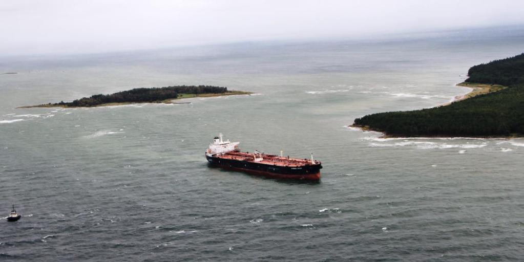 Summary On September 24, 2012, the Crude Oil Tanker Kyeema Spirit dragged her anchor in Estonian territorial waters East of Isle Aegna (Ulfsö) and subsequently run aground while trying to leave the