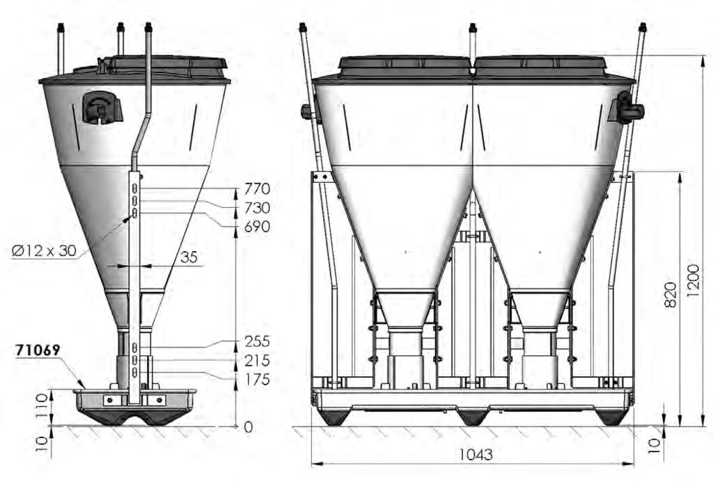 dimensions JUMBO / FLAT IRON frame TUBE-O-MAT LTD CLASSIC