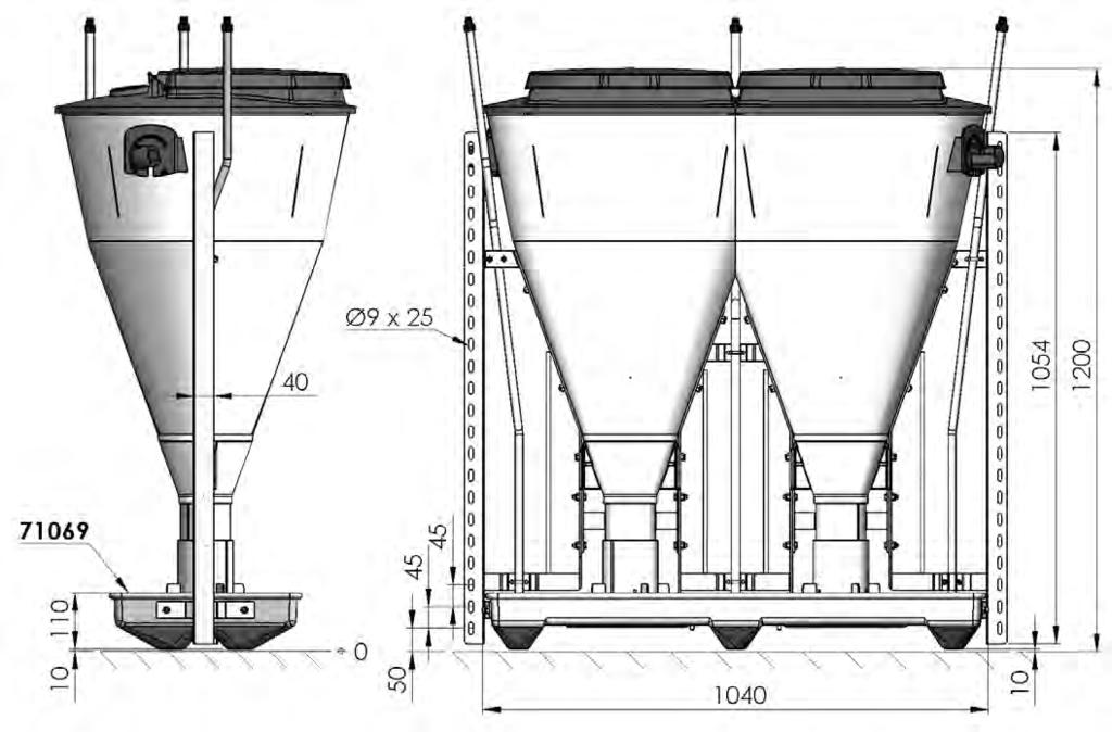 dimensions JUMBO / ANGLE IRON frame TUBE-O-MAT CLASSIC /