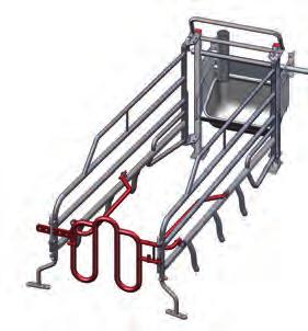 5 mm stainless steel FARROWING CRATE AND COMPONENTS Maximum production - More weaned piglets and a higher weight at weaning - Anatomic design of the crate side offers a safe movement