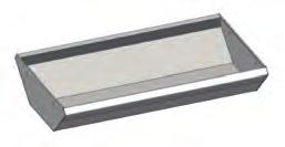 Steel troughs - made of imperishable stainless steel FACTS Material/length 1 mm stainless steel