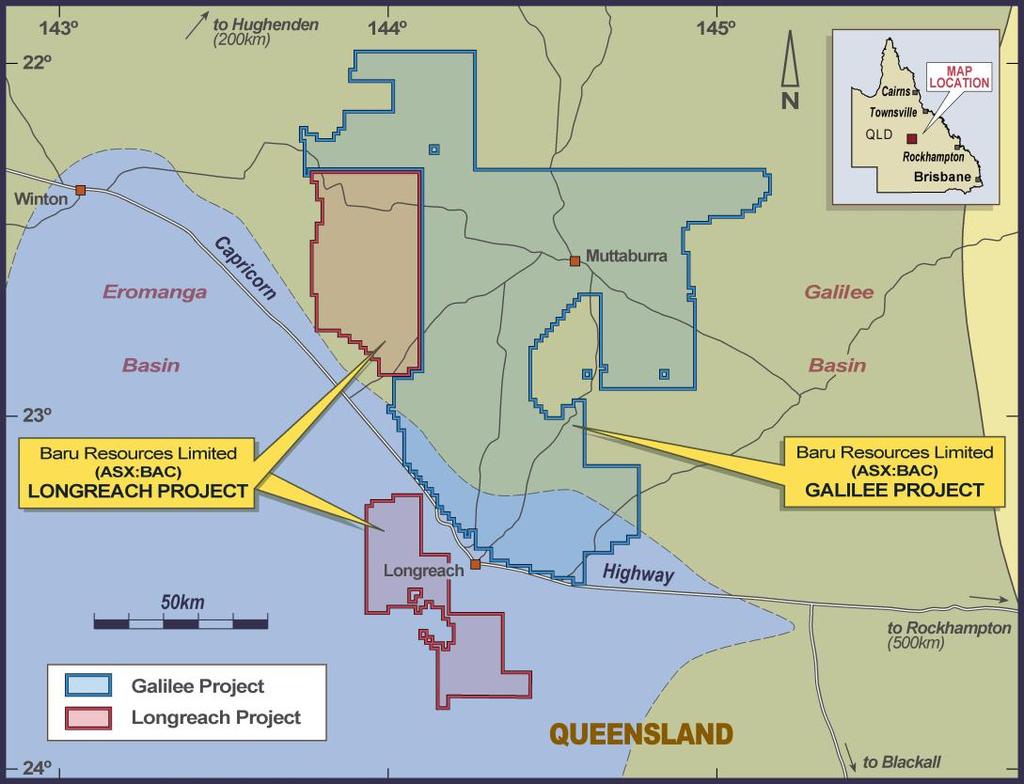 Galilee Project The Galilee Project consists of 11 EPCA s, 10,381.7km 2 in area. The project is situated on the margin of the Galilee basin in Central Queensland (refer to Figure 2).