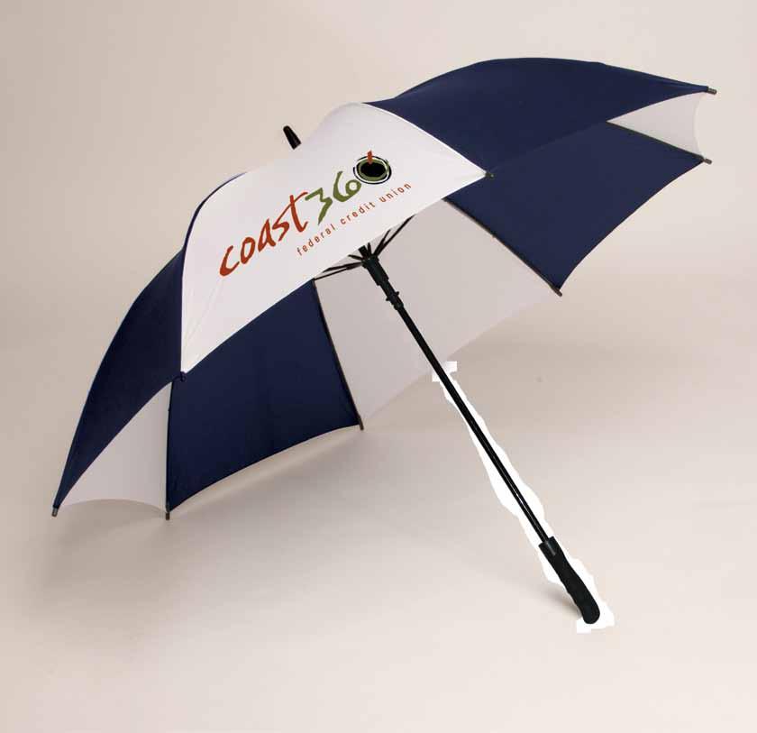 62 Wind-Strong Single Canopy Golf 62 Arc Auto-open Pinch-less Runner Sturdy fiberglass frame, ribs and spreaders Rubber grip handle Color coordinated nylon sleeve $27.00 $26.00 $25.00 $24.00 $23.