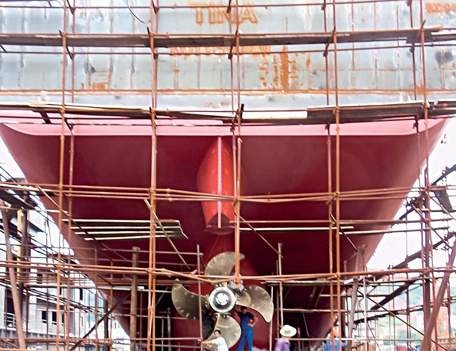 And if I compare that, if I would have a ship like the Monica in the drydock, we would have spent more money for painting, that s for sure. The Tina was painted with Ecospeed when she was built.