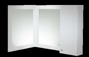 Mirrors and Shaving Cabinets 18 18 720 720 2 x 720x600 corner mounted mirrors (White gloss) with 720x300