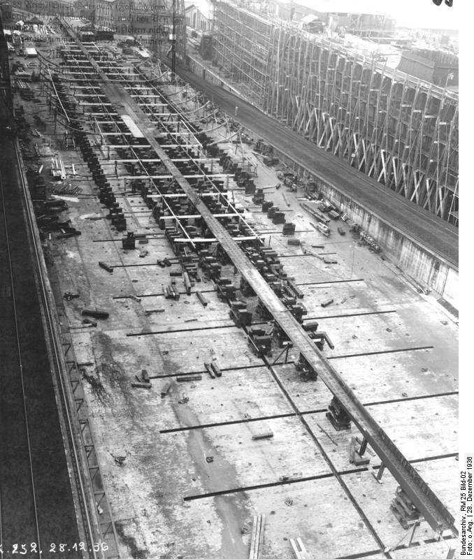 ~ Carrier A s Construction Commences ~ A contract for Carrier A was awarded to Deutsche Werke Kiel AG on November 16, 1935.