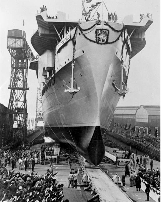 ~ Launching Day ~ Named and launched with great fanfare on December 8, 1938, the GRAF ZEPPELIN was heralded as the beginning of a new era for the Kriegsmarine that included an air component to bring