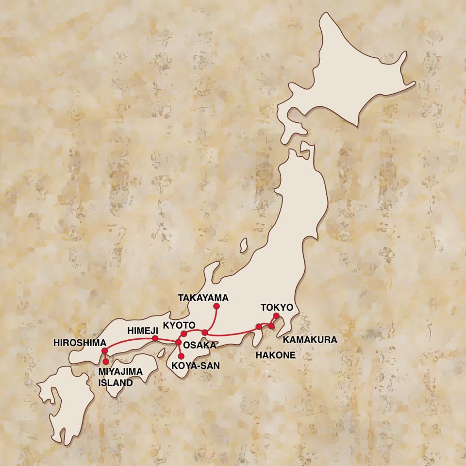 Best of Japan Tour Map