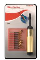 Products Shaviv Golden Flex Sets NEW Golden Flex Set B For Standard Deburring Contains: Aluminum Handle Blade Holder B 5