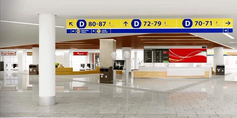 Once inside the Departures Lounge, passengers will be greeted by Ambassadors at an InfoCentre located immediately in