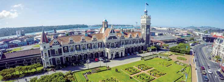 Dunedin & Invercargill DUNEDIN & INVERCARGILL Dunedin Railway Station Our Favourites Catch the famous Taieri Gorge Railway to central Otago Wander the gardens and grand rooms of Larnach Castle Visit
