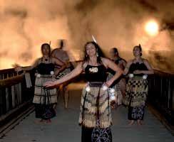 Taste an exquisite Maori feast prepared in the traditional hangi style. After dinner you will be invited to board the motorised waka (people mover) for a journey Through the Valley Under Lights.