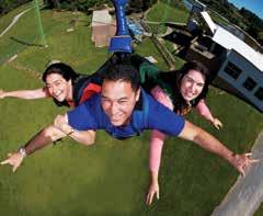 Home to the world s only Shweeb, a human powered monorail, Agrojet, New Zealand s fastest jet sprint experience; Swoop, swing from 40 metres towards the earth; Rotorua Bungy a 43 metre leap of faith