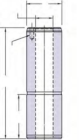 25-12 thread; 80, 100, 115 & 125 Dia. guide posts have M12 x 1.75-18 thread to facilitate handling from deep freeze.