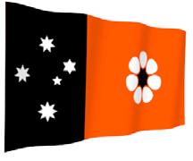 Territory flag and emblems Flag The Northern Territory s flag was first raised on 1 July 1978. It uses the colours black, white and ochre.