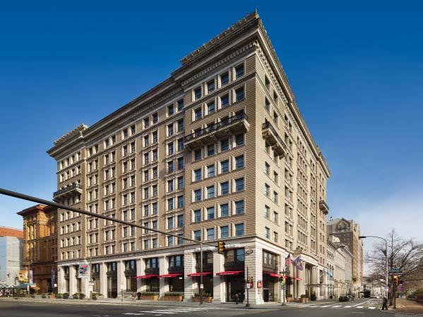 HOTEL MONACO The historic Lafayette Building located adjacent to Independence Mall in Philadelphia was converted into a Hotel Monaco, a luxury boutique hotel brand with 270 rooms, an upscale