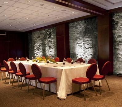 UNIQUE AND PRESTIGIOUS MEETING SPACES Guests will be lured by the unparalleled stone-wall cachet of the Lemoyne-Leber room.
