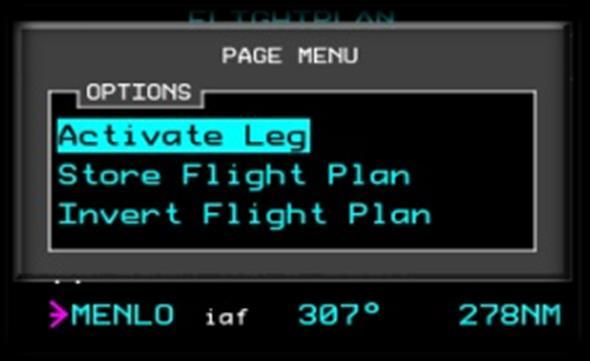 [PFD] Storing a Flight Plan Flight plans may be stored for use again later. A stored flight plan in X-Plane 11 uses a.