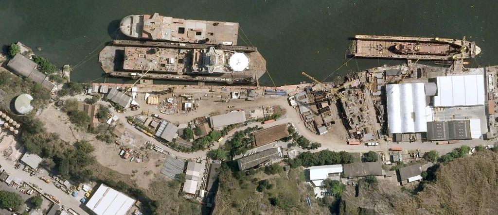Top View of Vard Niterói 9 7 8 6 5 4 2 3 1 1) Shipyard Entrance 2) Steel Storage Area 3) Steel Cutting Workshop 4)
