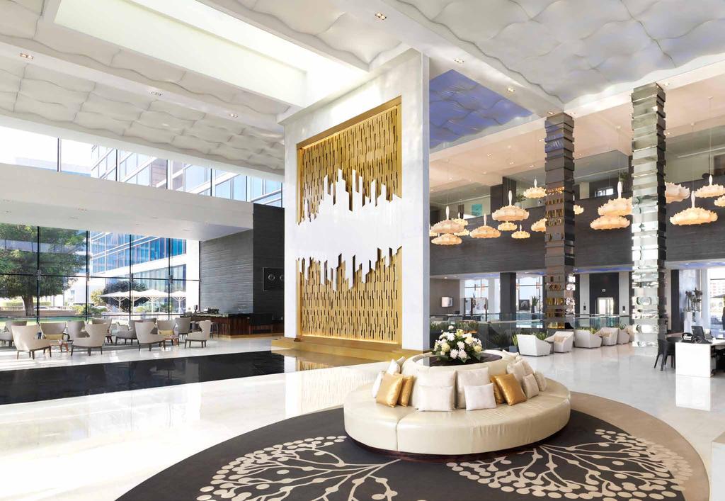 HOTEL FEATURES Understated luxury takes on a whole new meaning at Fairmont Bab Al Bahr, with contemporary touches and unique design elements creating an elegant ambience.