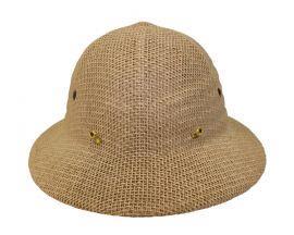 Hats and Veils Pro-Grade Tan Vented Helmet Round Veil with String Ventilated mesh helmets are cool and
