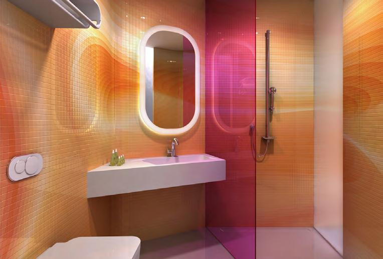 Every vibrant multi-coloured floor and each of the 476 bedrooms have been designed by world-renowned designer, Karim Rashid.