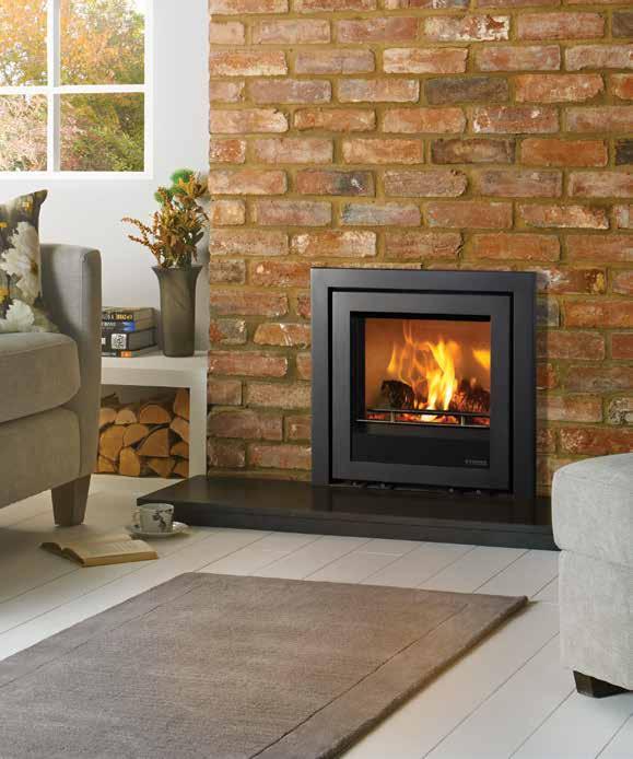 Elise 540 multi-fuel with Three Sided Profil Frame versatility... Fitting choices for the Elise range include the option of a fully sealed appliance with external air supply.