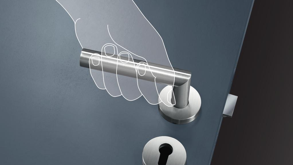 Handle technology Getting to grips Comings and goings The door handle (or door latch) is one of the most frequently used functional elements in the home: it's the very first object that people make