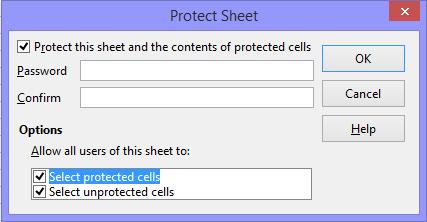 Za uklanje zaštite radnog lista otići opet na Tools -> Protect Document -> Sheet te unijeti lozinku.