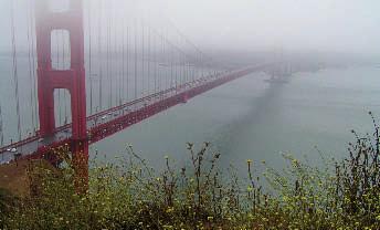 168 ZDRAVNIKI V PROSTEM ČASU Blesteči San Francisco Jurij Kurillo Nad nami se razpenja mogočni, več kot poldrugo miljo dolg Golden Gate Bridge - Most zlatih vrat, ki ga občudujemo s krova naše ladje