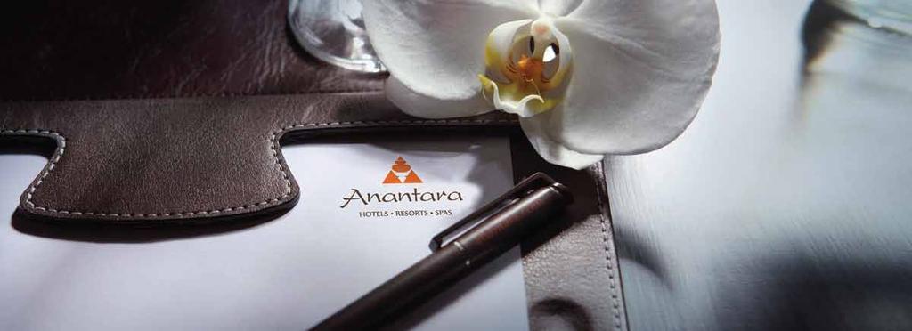 Meetings and Events When it comes to the art of a perfect meeting, Anantara s personalised approach, warm hospitality and impeccable service is second to none.