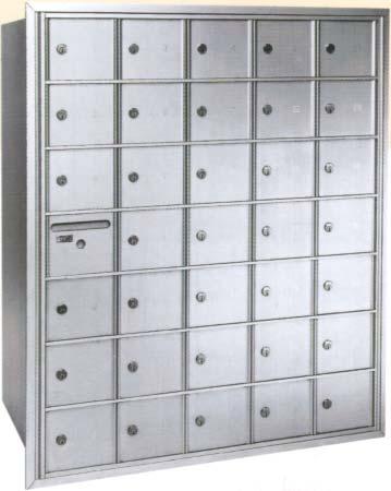 Vault type mailboxes (heavy duty) - interior / MEETS OR EXCEEDS CANADA POST STANDARDS Model 2600 (Front loading) Model 2610 (Back loading) High security vault type horizontal mailboxes
