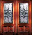 beveled glass panels are available Pre-hung or individually in any configuration shown below