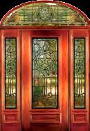 beveled glass panels are available Pre-hung or individually in any configuration shown