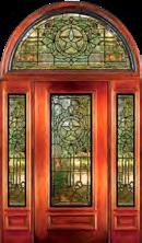 All glass panels are fully beveled artista glass as shown in the close up in the